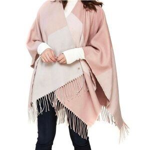 Soia & Kyo Pink and Cream Textured Shawl